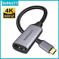 Sumlett Type C to HDMI (4K*60Hz) Adapter, USB C Thunderbolt 3/4 to HDMI Converter Cable Compatible with MacBook Pro / Air, iPad Pro 2018/2020,Samsung S22/21/20/Note 20/10, Huawei P40/30 Pro/Mate 40