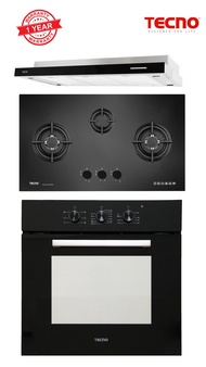 Tecno Bundle Slimline 3 Motor Hood TH979-3M 3 Burner 90cm Hob T938TRSV Oven TBO630 Package