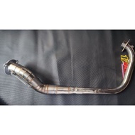 ✥⊙♗Stainless Big Elbow 51mm for Raider 150 Carb / Fi with adapter for stock pipe(Daeng Emblem)