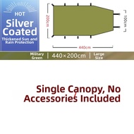 Outdoor Caravan Camping Tent Silver Rainproof Roof Tent Four Seasons Universal for SUV MPV Wagon Car