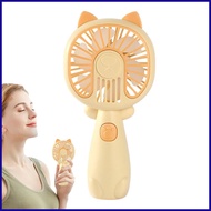Small Pocket Fan Cartoon USB Rechargeable Personal Fan Mini Silent Desktop Student Fan Mini Hand Hel