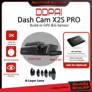 DDPAI X5 Pro Dash Cam + 4G Link Pro 4K UHD Dual Cam Recorder WiFi DVR