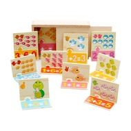 Creative Montessori Puzzle Toys Colorful Calculate Matching Memory Jigsaw Brain Educational Thinking Game Nail Board Toy