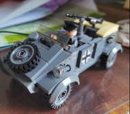 第三方軍事積木 二戰德軍82桶車 兼容lego