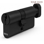 DECO (60MM) BLACK EURO PROFILE CYLINDER LOCK SINGLE