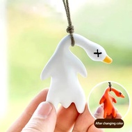 GANTUNGAN Magic Duck Keychain Creative Duck/ Color Changing Duck Keychain With UV Lights Toys Decora
