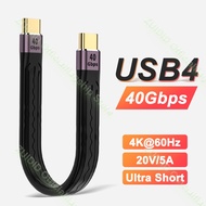 USB 4.0 Gen3 Data Cable PD 100W 5A Fast Charging USB C to Type C Cable Thunderbolt 3 4K 60Hz Cable USB Tipo C 40Gbps Data Cabel