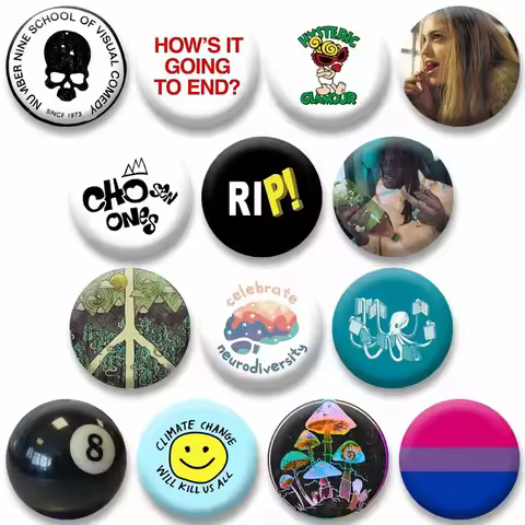 Cute Hysteric Glamour Lapel Pins Frog Fish Brooches for Bag Clothes Creative Funny Jewelry Badge Acc