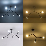 Branch led pendant lamp in factory Loft Pendant Light 3/4/6Heads Iron pendant lamps  Molecular Struc