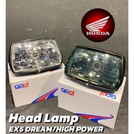HEAD LAMP EX5 DREAM EX5 HIGH POWER SMOKE DIAMOND CLEAR LAMPU DEPAN EX5 APPI EX5 SPARE PARTS HONDA TA
