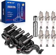KAX 1Pcs Ignition Coil Pack & 6Pcs Iridium Spark Plugs w/Magnetic Socket for Sportage 2005-2010 2.7L