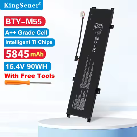 KingSener 90Wh BTY-M55 Laptop Battery For MSI Alpha 15 A4DEK B5EEK B5EX 17 B5EEK Pulse 15 B13VFK B13