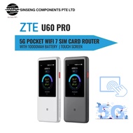 ZTE MU5250 U60 Pro Global Edition 5G Pocket WiFi 7 Sim Card Router – BE3600 Mobile Hotspot 10000mAh 