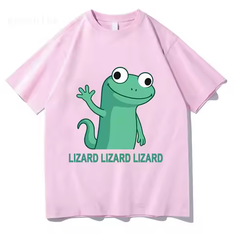 Funny Lizard Meme T Shirt 2025 Fashion Men/Women Aesthetic Tshirt Unisex High Quality Streetwear Kaw