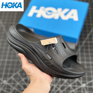 HOKA One Ora กู้คืนสไลด์3สำหรับผู้ชายผู้หญิงรองเท้าแตะชายหาดสตรีสีดำรองเท้าเล่นกีฬา2023ใหม่ของแท้