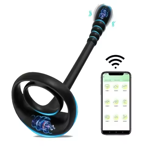 Male Butt Plug Vibrator Anal Plug Remote Control Prostate Massager Thrusting Stimulator Cock Ring fo