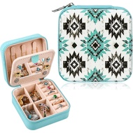 CEELGONWesternJewelryBoxCaseGiftAztecPrintTravelJewelryOrganizerChristmasGiftsforTeenGirlsCowgirlStu
