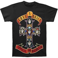 Guns N Roses Plus Size Cool Skull Appetite For Destruction Music Album Black T-shirt