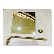 Gold Colour Series Full Set Shower Head 12inchs 30cm Stainless Steel 304 LongArm~ Faster Place Order