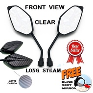 SUZUKI Skydrive sport / Motorcycle Clear Side Mirror Carbon Black Long Steam Accessories / COD