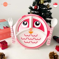 The Plate Story - 3 Pcs Children Giftset - Gift of Joy - Owl - Unique Christmas Gift Idea Tableware