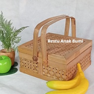 ( R25) 2 Cangking Smoke Woven Baskets 25x25cm 30x30cm 20X20CM | Food Hampers | EID hampers | Unique 