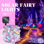 NEW COLOR lampu raya solar Outdoor Waterproof 8 Modes Fairy String Lights Rainbow lampu hiasan Solar
