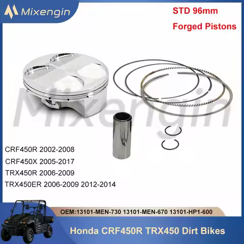 STD 96mm High quality Motorcycle Engine Forged piston kit For Honda CRF450R 02-08 CRF450X 05-17 TRX4