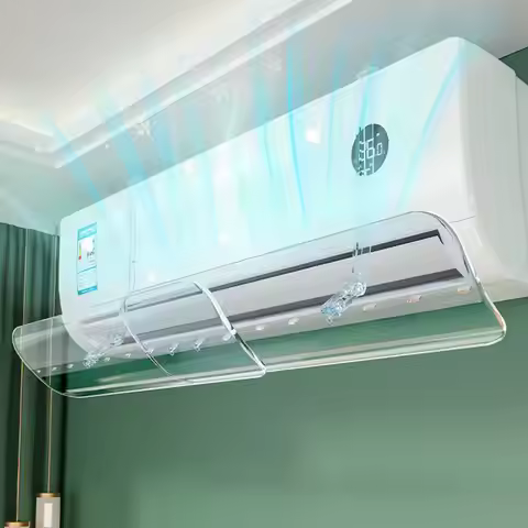 Air Conditioner Deflector Adjustable Prevent Direct Blowing Guide Windshield Retractable Clear Guide