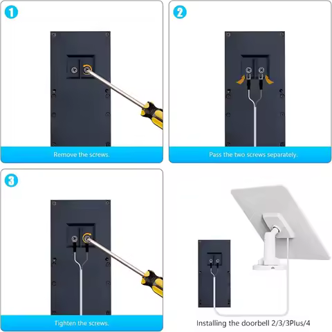 Solar Panel For Ring Doorbell, 5W Solar Panel For Ring Video Doorbell 2, Video Doorbell 3, Video Doo