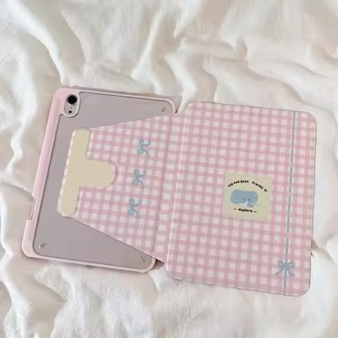 Pink Elephant Rotation Cover for Samsung S10 S9 S7 12.4 Inch Tab A11 A9 8.7" Plus 11" A8 Samsung Tab