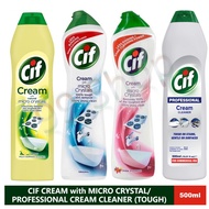 Cif Jif Cream Surface Cleanser Micro Crystal - Lemon Pink or Professional Cream Cleaner 500ml x1