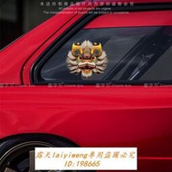 新品上市 國潮車貼劃痕遮擋獅子醒獅貔貅龍圖騰汽車電動車個性創意反光貼紙