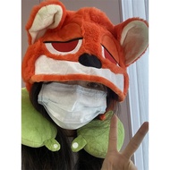 Zootopia Nick Hooded U-Shape Pillow Goggle Set Ins Good-looking Travel Car Essential Sleeping Artifa
