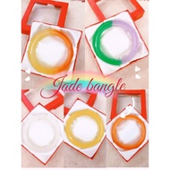 Jade Bangle! agate.citrine.white