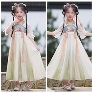 DXZHDK Cosplay Performance Chinese Children Girls Hanfu Dress Folk Dance Princess Dress Children Girls Ancient Costume Sweet Outfit Ancient Chinese Kids Girls Ancient Clothes Party