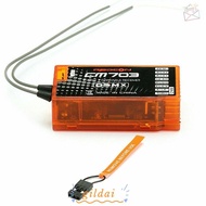 GILDAI CM703 Receiver, 2.4Ghz Orange PPM Output Receiver, RC Parts 7 Channel Plastic RC Receiver DSM