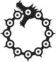 VALKYNEA Iron-On Patch DTF Inspired by Anime Fan Art / 7 Seven Deadly Sins Logo/DTF PATCH (Black)