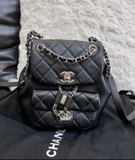 CHANEL Duma Backpack 金扣菱格紋 牛皮 小型 背包  AS2908 B09750 94305
