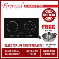 Firenzzi FRD-2088 XP 2-in-1 Induction/Ceramic Cooker Hob FREE Stainless Steel Pot (Bubble Wrapping +