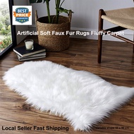 Rug Flooring Fur Rug Faux Sheepskin Rug for Bedside Faux Fur Rug Fuzzy Rug Bedroom Rug
