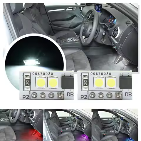 2PCS Ambient Light LED Courtesy front footwell Light for Audi A3 S3 2015-2021 Cabriolet RS3 Sedan Q2