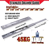 ​Stainless Full Extension Heavy Duty Drawer Guide Soft Close Roller Slider for Cabinet Hydraulic