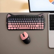 keyboard wireless mechanical keyboard Mofii Ferris Hand Gradient kitty Plum Pink Cute Girl Small Wir