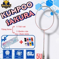 Kumpoo Sakura 4U 5U Badminton Racket - pink (Free Bag + Racket Grip)
