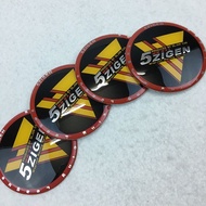4 pcs/set Fit For Cadillac 5zigen Wheel Hub Cap Modified Car Emblem Wheel Center Cover Metal Modific