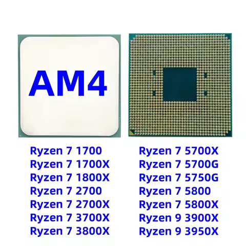 Used AMD Ryzen 7 R7 1700/1700X/1800X/2700/2700X/3700X/3800X/5700X/5700G/5750G/5800/5800X Ryzen 9 R9 