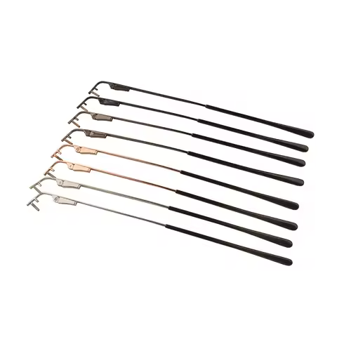 10pairs Spring Metal Rimless Glasses Temple Sunglasses Arm Eyeglasses Replacement Leg With Tip Gold 