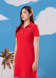 CROCODILE CHERRY TOMATO ATHLETIC LENGTH DRESS ชุดเดรสสีแดงมะเขือเทศเชอร์รี