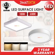 [SIRIM] LED Surface Downlight 7" 18W / 9" 24W LED Surface Mounted Panel Light Daylight / Coolwhite / Warmwhite